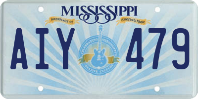 MS license plate AIY479