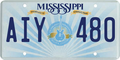 MS license plate AIY480