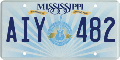 MS license plate AIY482