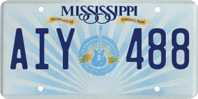 MS license plate AIY488