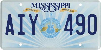 MS license plate AIY490