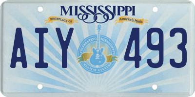 MS license plate AIY493