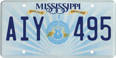 MS license plate AIY495