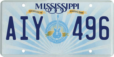 MS license plate AIY496