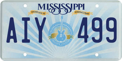 MS license plate AIY499