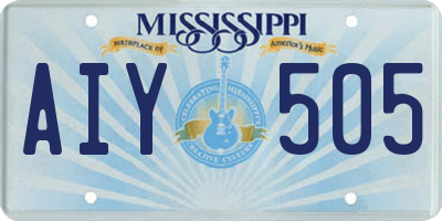 MS license plate AIY505