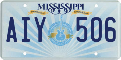 MS license plate AIY506