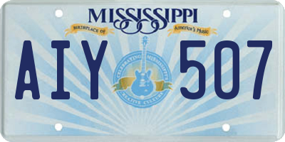 MS license plate AIY507
