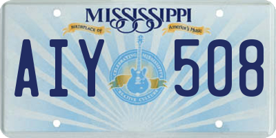 MS license plate AIY508