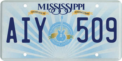 MS license plate AIY509