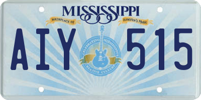 MS license plate AIY515