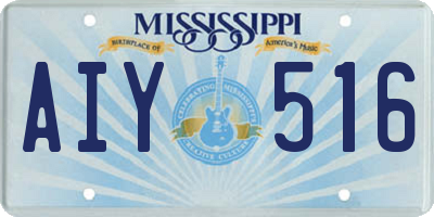 MS license plate AIY516