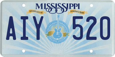 MS license plate AIY520