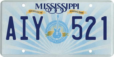 MS license plate AIY521