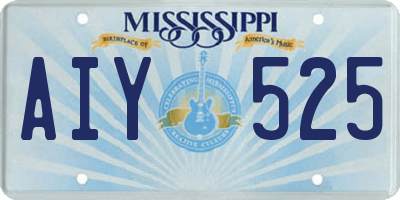 MS license plate AIY525