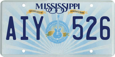 MS license plate AIY526