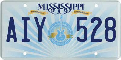 MS license plate AIY528