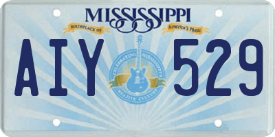 MS license plate AIY529