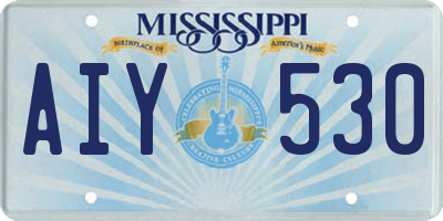 MS license plate AIY530