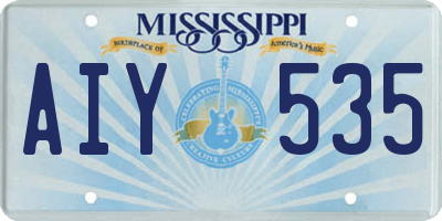 MS license plate AIY535