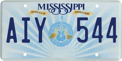MS license plate AIY544