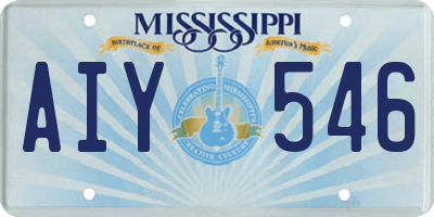 MS license plate AIY546