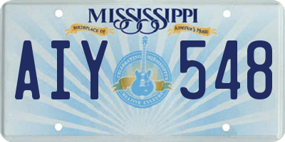 MS license plate AIY548