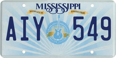 MS license plate AIY549