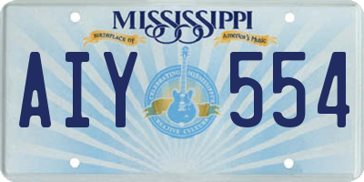 MS license plate AIY554