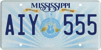 MS license plate AIY555