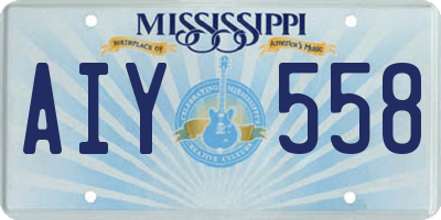 MS license plate AIY558