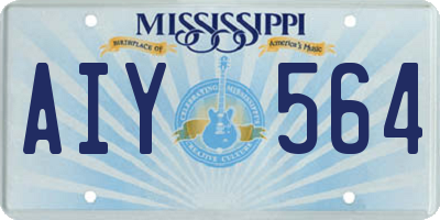 MS license plate AIY564