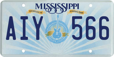 MS license plate AIY566