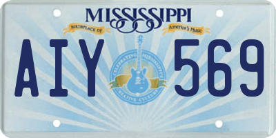 MS license plate AIY569
