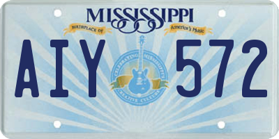 MS license plate AIY572