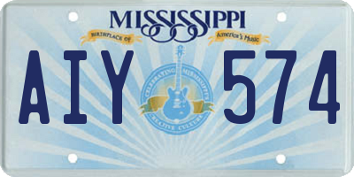 MS license plate AIY574