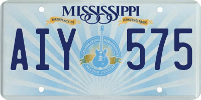 MS license plate AIY575