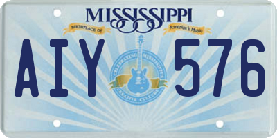 MS license plate AIY576