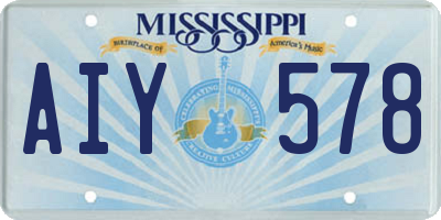 MS license plate AIY578