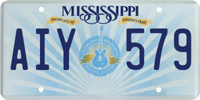 MS license plate AIY579