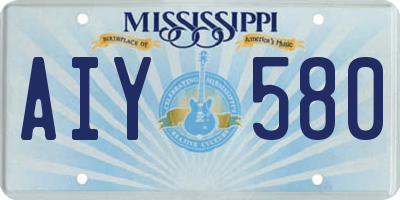 MS license plate AIY580