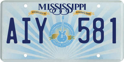 MS license plate AIY581