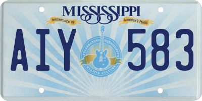 MS license plate AIY583