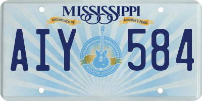 MS license plate AIY584