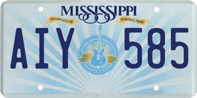 MS license plate AIY585