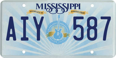 MS license plate AIY587