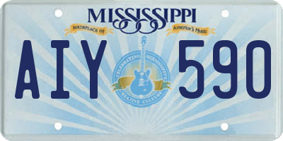 MS license plate AIY590