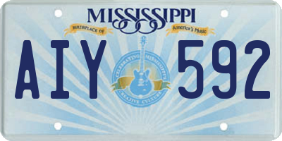 MS license plate AIY592