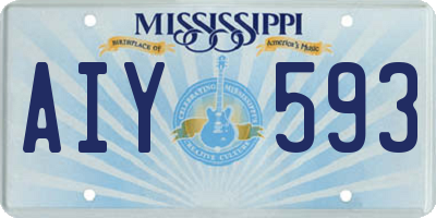 MS license plate AIY593