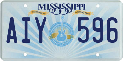 MS license plate AIY596